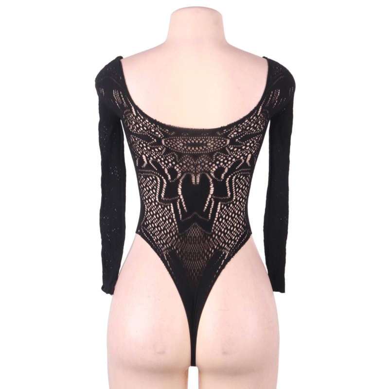 QUEEN LINGERIE - TEDDY MANGA COMPRIDA S/L - Sexshoptuga 