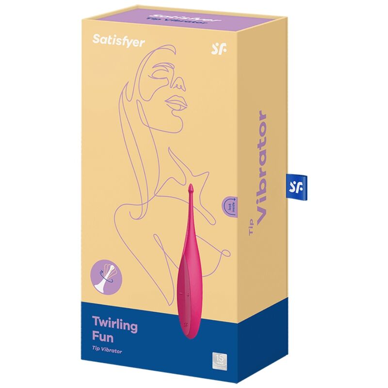 SATISFYER - VIBRADOR TWIRLING FUN TIP ROSA - Sexshoptuga  Sexshoptuga 