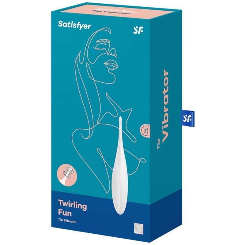 SATISFYER - VIBRADOR TWIRLING FUN TIP BRANCO - Sexshoptuga  Sexshoptuga 