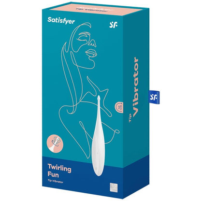 SATISFYER - VIBRADOR TWIRLING FUN TIP BRANCO - Sexshoptuga 