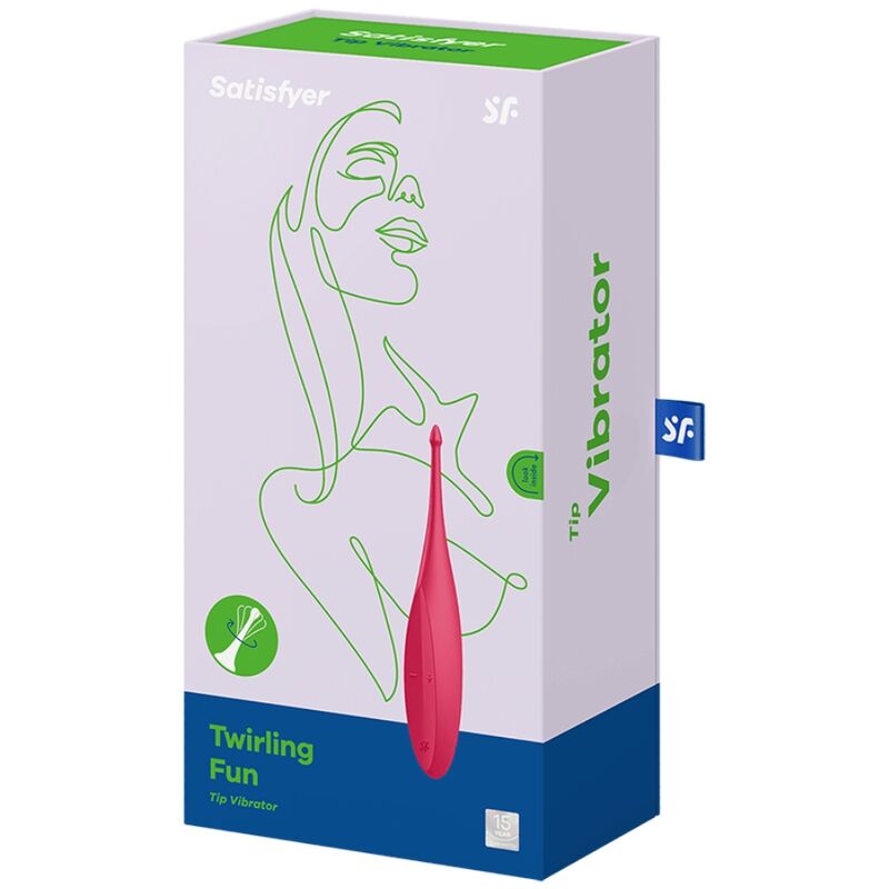 SATISFYER - VIBRADOR TWIRLING FUN TIP VERMELHO - Sexshoptuga 