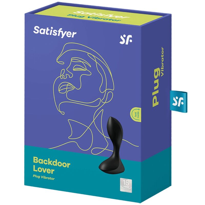 SATISFYER - PLUG VIBRATÓRIO BACKDOOR LOVER PRETO - Sexshoptuga  Sexshoptuga 