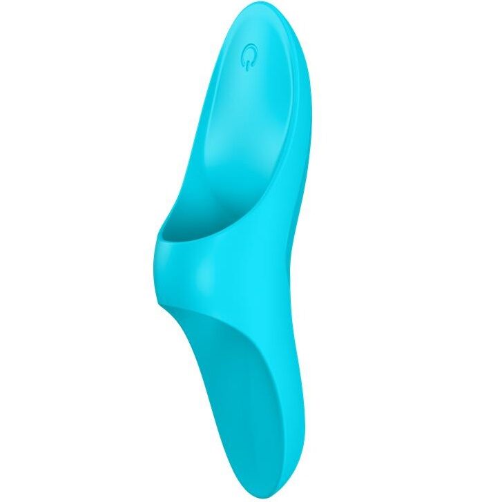 SATISFYER - VIBRADOR DE DEDO TEASER LUZ AZUL - Sexshoptuga  Sexshoptuga 