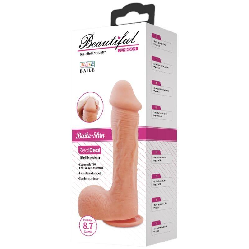 BAILE - DILDO PELE REALISTA JOHNSON 22 CM - Sexshoptuga 