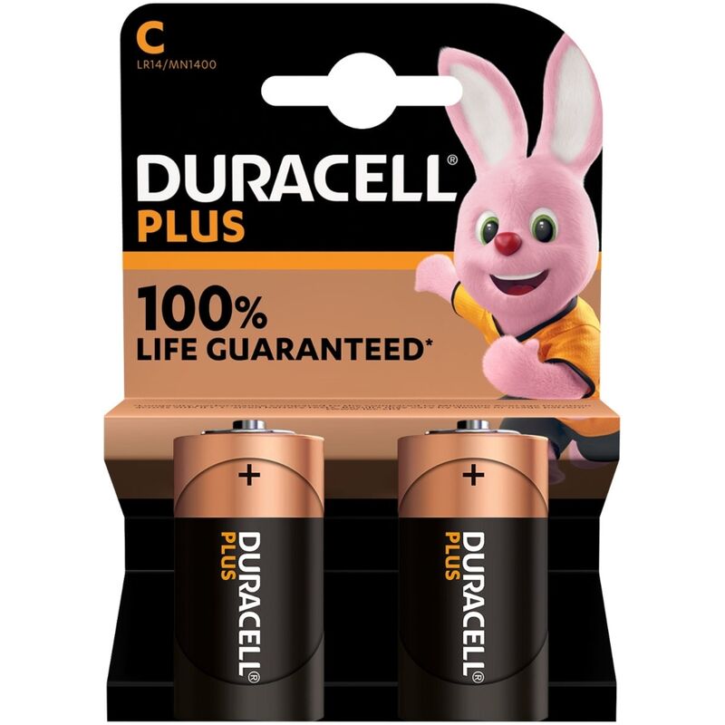 DURACELL - BATERIA PLUS POWER ALCALINA C LR14 2 UNIDADES - Sexshoptuga  Sexshoptuga 