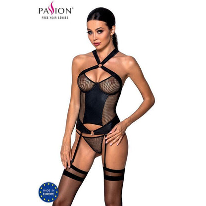 PASSION - CORSET DE COURO ECOLÓGICO AMANDA S/M - Sexshoptuga 