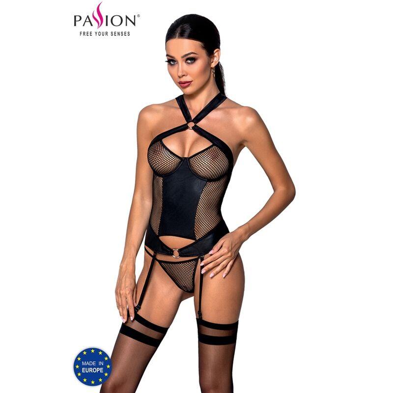 PASSION - CORSET DE COURO ECOLÓGICO AMANDA S/M - Sexshoptuga 