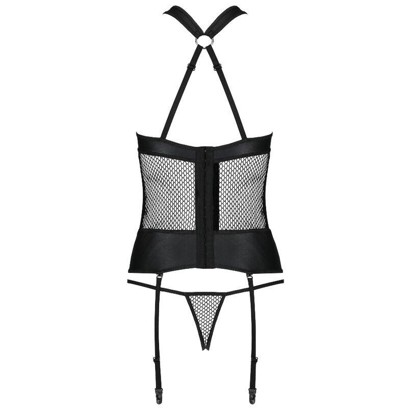 PASSION - CORSET DE COURO ECOLÓGICO AMANDA S/M - Sexshoptuga 