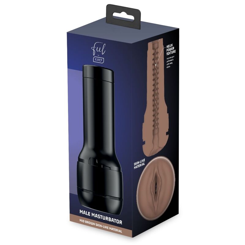 KIIROO - ESTIMULADOR MASTURBADOR FEEL STROKER - MARROM - Sexshoptuga  Sexshoptuga 