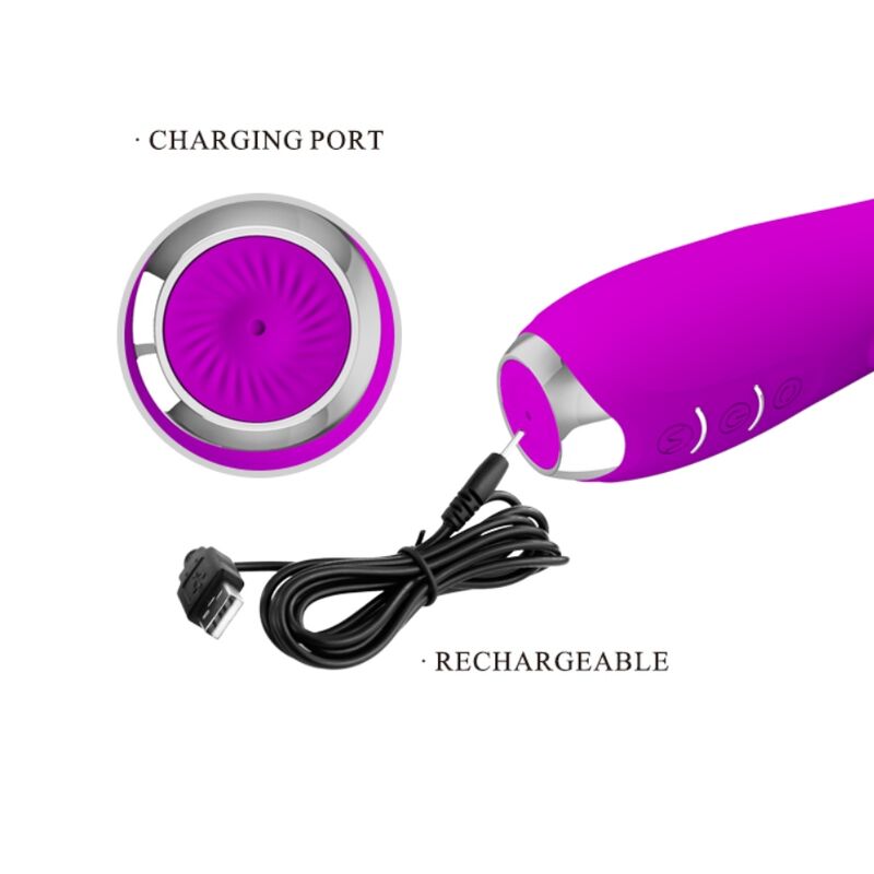 PRETTY LOVE - VIBRADOR OVE MOLLY COM ROTAO RECARREGVEL - Sexshoptuga  Sexshoptuga 