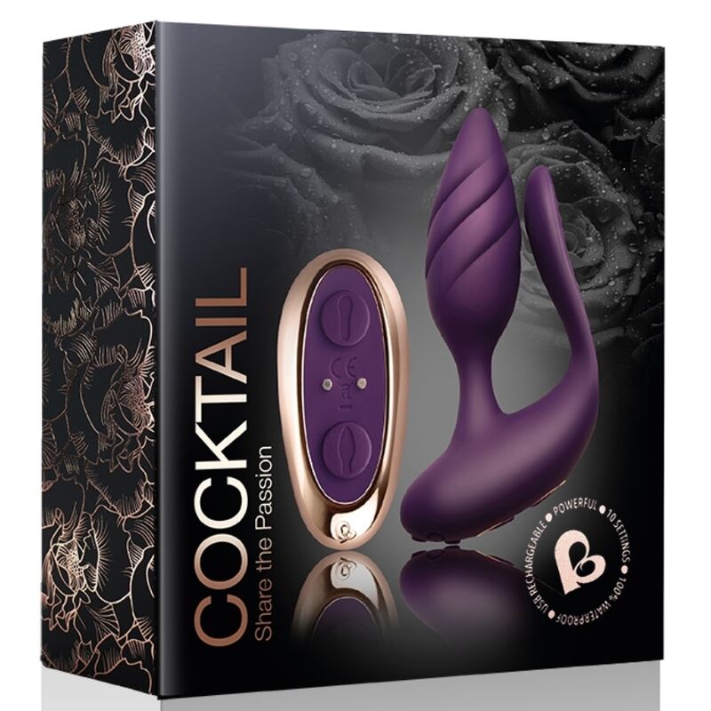 ROCKS-OFF - CONTROLE REMOTO DE PLUG COCKTAIL - LILAC - Sexshoptuga 