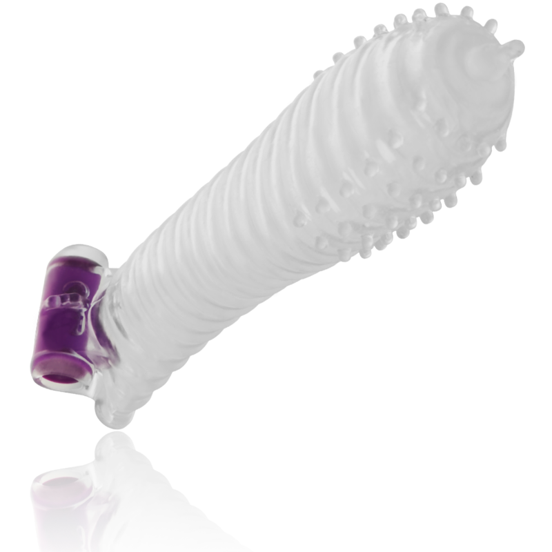 OHMAMA - BAINHA DE PÉNIS TEXTURADA COM BALA VIBRANTE - Sexshoptuga 