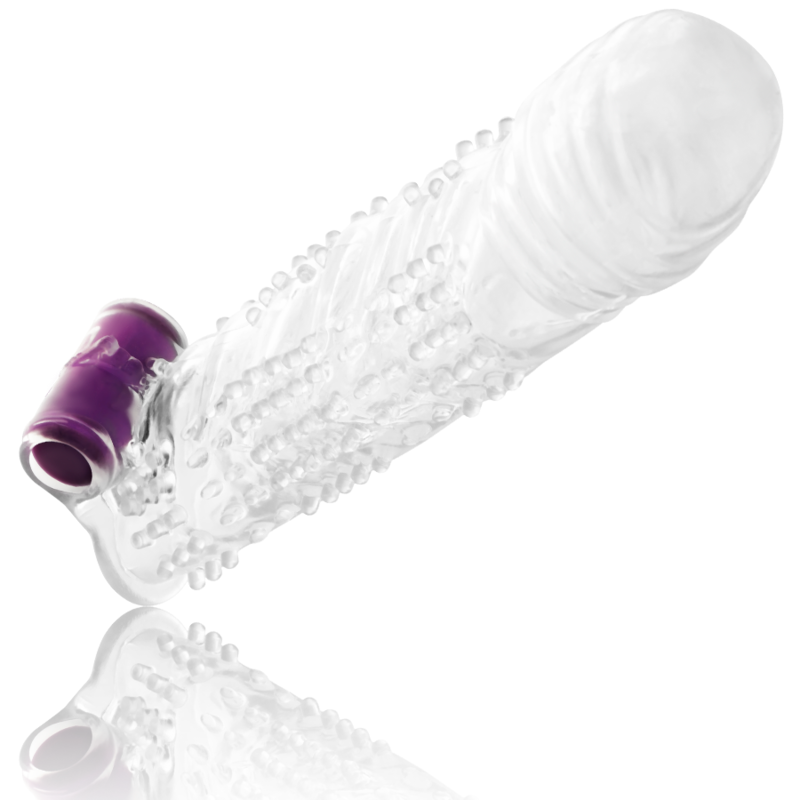 OHMAMA - BAINHA DE PÉNIS TEXTURADA COM BALA VIBRANTE - Sexshoptuga 