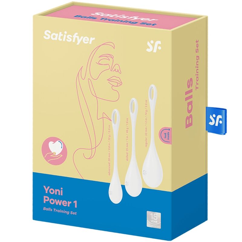 SATISFYER - CONJUNTO DE TREINO YONI POWER 1 BRANCO - Sexshoptuga  Sexshoptuga 