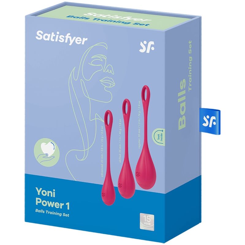 SATISFYER - CONJUNTO DE TREINO YONI POWER 1 VERMELHO - Sexshoptuga 