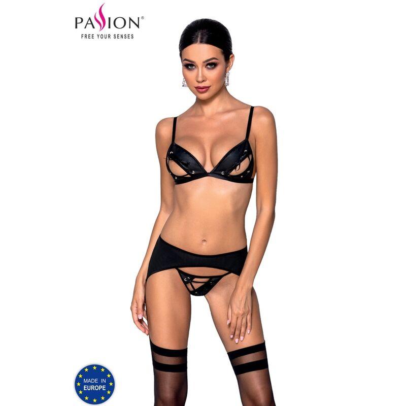 PASSION - CONJUNTO DE COURO ECOLÓGICO MILEY S/M - Sexshoptuga 