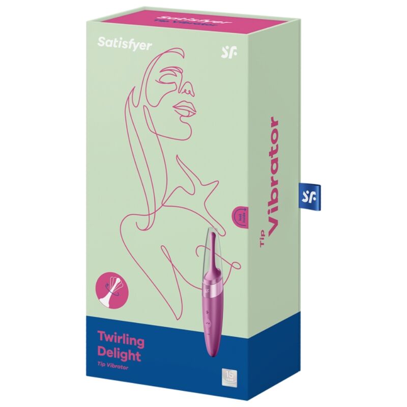 SATISFYER - ESTIMULADOR DE CLITÓRIS TWIRLING DELIGHT ROXO - Sexshoptuga 