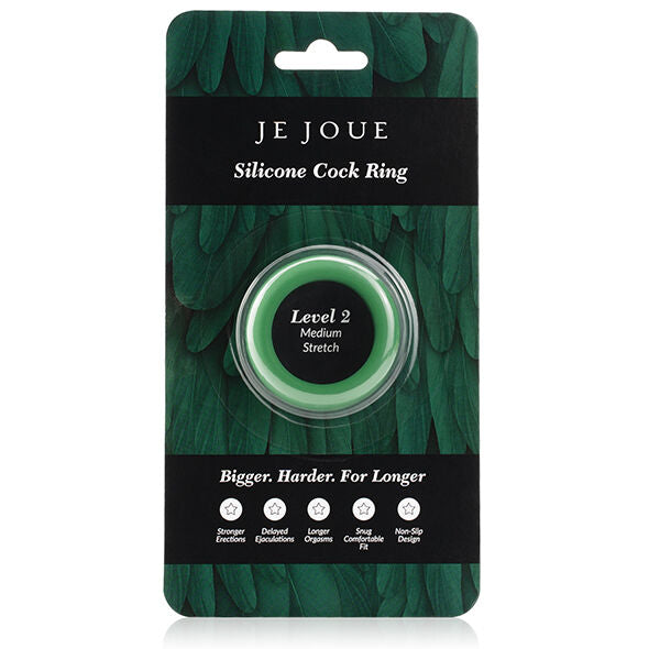 JE JOUE - ANEL DE SILICONE VERDE CHOKE MÉDIO - Sexshoptuga 