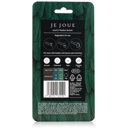 JE JOUE - ANEL DE SILICONE VERDE CHOKE MÉDIO - Sexshoptuga 