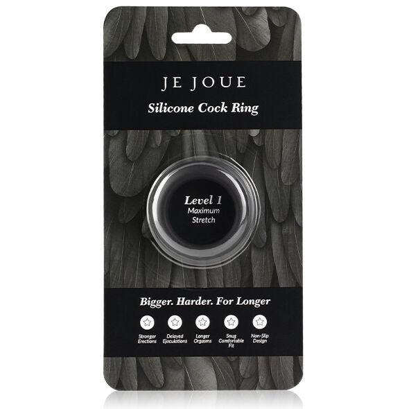 JE JOUE - ANEL DE GALO DE SILICONE DE ESTICAO MXIMA - PRETO - Sexshoptuga  Sexshoptuga 