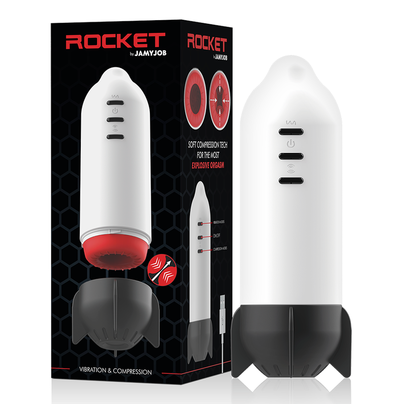 JAMYJOB - ROCKET MASTURBATOR TECNOLOGIA DE COMPRESSO SUAVE E VIBRAO - Sexshoptuga 