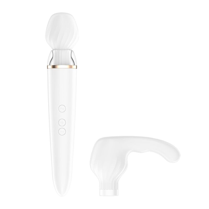 SATISFYER - APLICATIVO DOUBLE WANDER BRANCO - Sexshoptuga  Sexshoptuga 