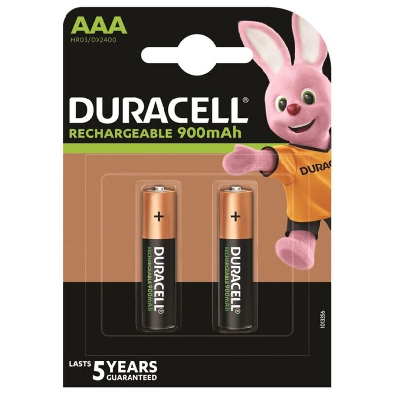 DURACELL - BATERIA RECARREGVEL HR03 AAA 900mAh 2 UNIDADE Sexshoptuga 