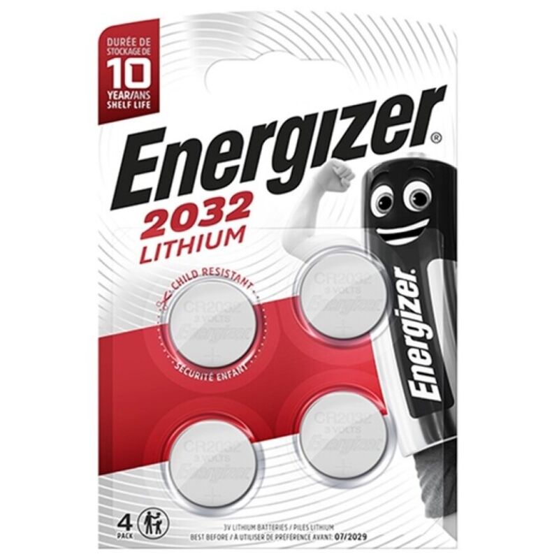 ENERGIZER - BATERIA BOTO DE LÍTIO CR2032 3V 4 UNIDADE - Sexshoptuga 