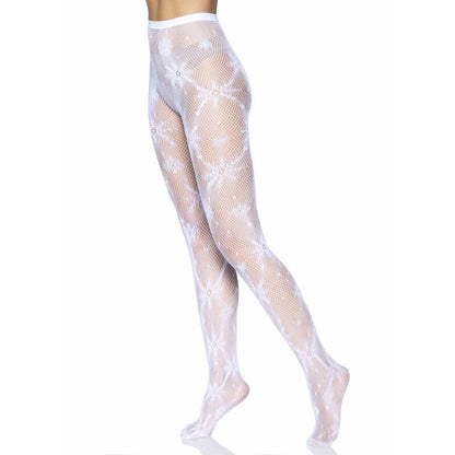 LEG AVENUE - SNOWFLAKE FISHNET CALAS TAMANHO ÚNICO - Sexshoptuga 