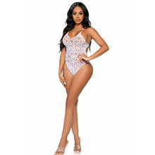 LEG AVENUE - SEAMLESS SCROLL LACE TEDDY - BRANCO - Sexshoptuga  Sexshoptuga 