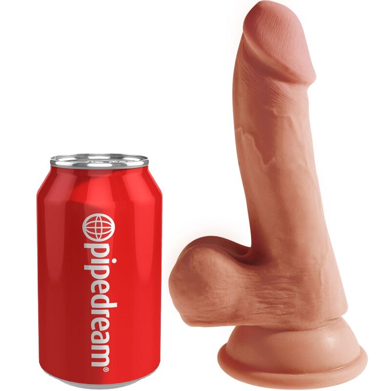 KING COCK - PLUS 3D DILDO COM BOLAS 17 CM - Sexshoptuga 