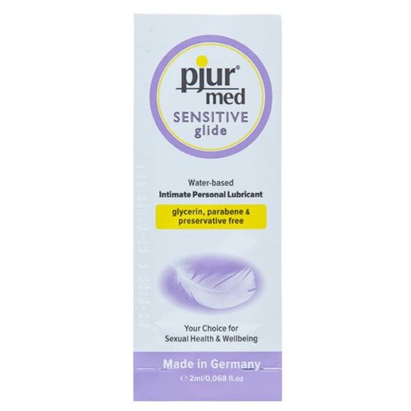 PJUR - MED SENSITIVE GLIDE LUBRIFICANTE  BASE DE GUA 2 ML - Sexshoptuga  Sexshoptuga 