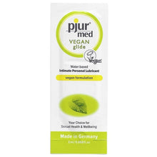 PJUR - MED VEGAN GLIDE LUBRIFICANTE  BASE DE GUA 2 ML - Sexshoptuga 