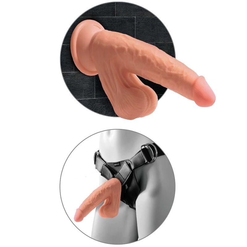 KING COCK - PLUS BOLAS DE BALANO DE DILDO 3D 15.2 CM - Sexshoptuga 