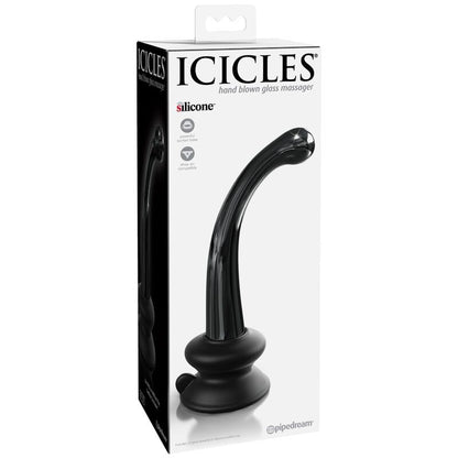 ICICLES - N. 87 VIBRADOR DE VIDRO COM VENTOSA - Sexshoptuga 