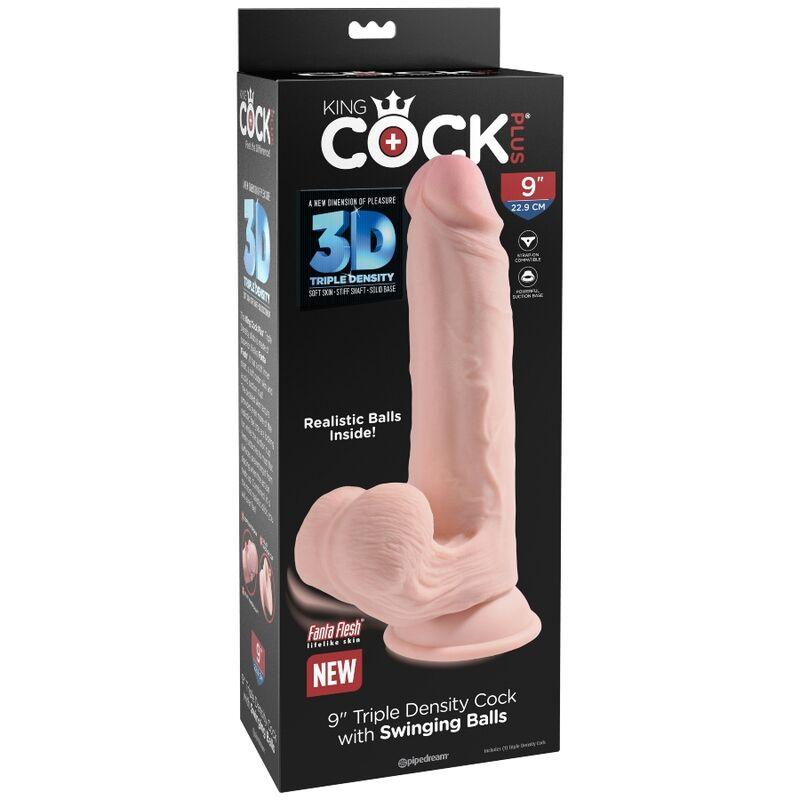 KING COCK - PLUS BOLAS DE BALANO DE DILDO 3D 20.3 CM - Sexshoptuga 