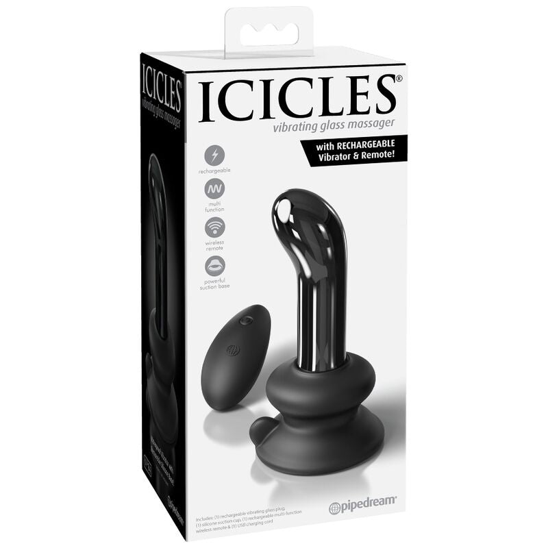 ICICLES - N. 84 PLUGUE DE VIDRO SOPRO MO DE CONTROLE REMOTO - Sexshoptuga  Sexshoptuga 