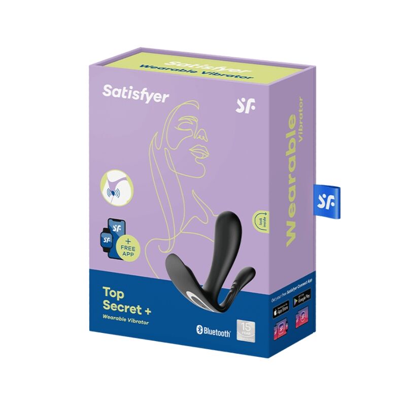 SATISFYER - TOP SECRET + VIBRADOR PRETO - Sexshoptuga  Sexshoptuga 