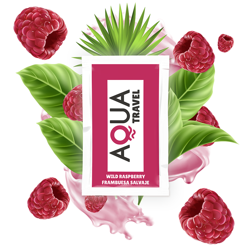 AQUA TRAVEL - WILD LUBRIFICANTE À BASE DE ÁGUA SABOR FRAMBOESA 6 ML - Sexshoptuga  Sexshoptuga 