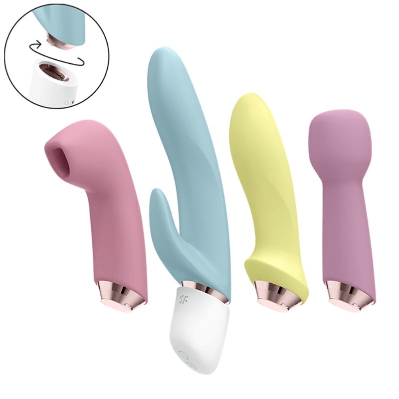 SATISFYER - MARVELOUS FOUR CONJUNTO VIBRADOR E PULSO DE AR - Sexshoptuga  Sexshoptuga 