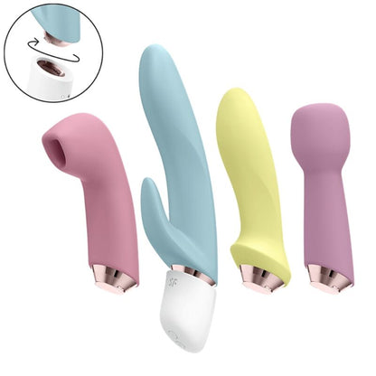 SATISFYER - MARVELOUS FOUR CONJUNTO VIBRADOR E PULSO DE AR - Sexshoptuga 