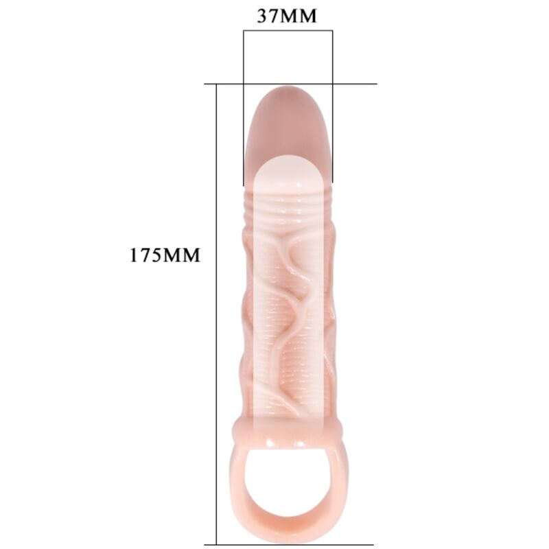 BAILE - BAINHA EXTENSORA DE PÊNIS COM ALA PARA TESTÍCULOS 13.5 CM - Sexshoptuga  Sexshoptuga 