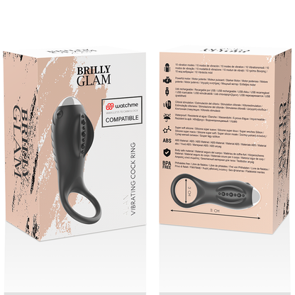 BRILLY GLAM - ALAN COCK RING WATCHME WIRELESS TECHNOLOGY COMPATÍVEL - Sexshoptuga 