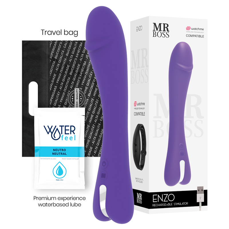 MR BOSS - ENZO VIBRADOR WATCHME TECNOLOGIA SEM FIO COMPATÍVEL - Sexshoptuga  Sexshoptuga 