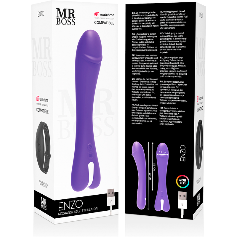 MR BOSS - ENZO VIBRADOR WATCHME TECNOLOGIA SEM FIO COMPATÍVEL - Sexshoptuga  Sexshoptuga 