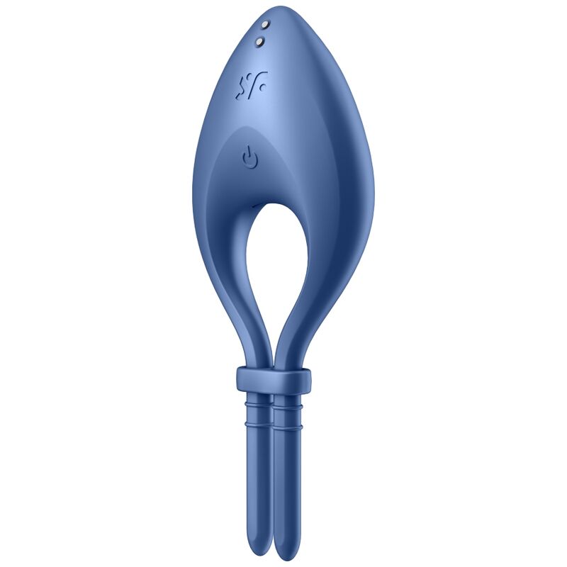 SATISFYER - APLICATIVO VIBRADOR DE ANEL BULLSEYE AZUL - Sexshoptuga  Sexshoptuga 