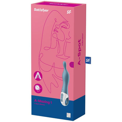 SATISFYER - VIBRADOR AMAZING 1 ASPOT AZUL - Sexshoptuga 