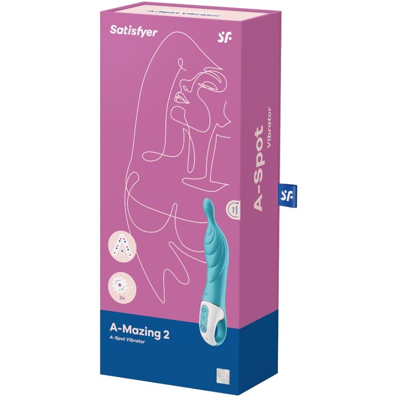 SATISFYER - VIBRADOR AMAZING 2 ASPOT TURQUESA - Sexshoptuga 