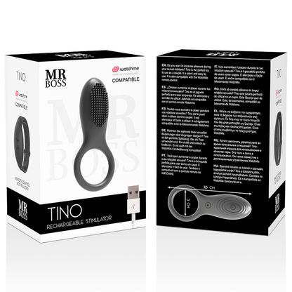 MR BOSS - ANEL ESTIMULADOR TINO COMPATÍVEL COM A TECNOLOGIA WATCHME WIRELESS - Sexshoptuga 