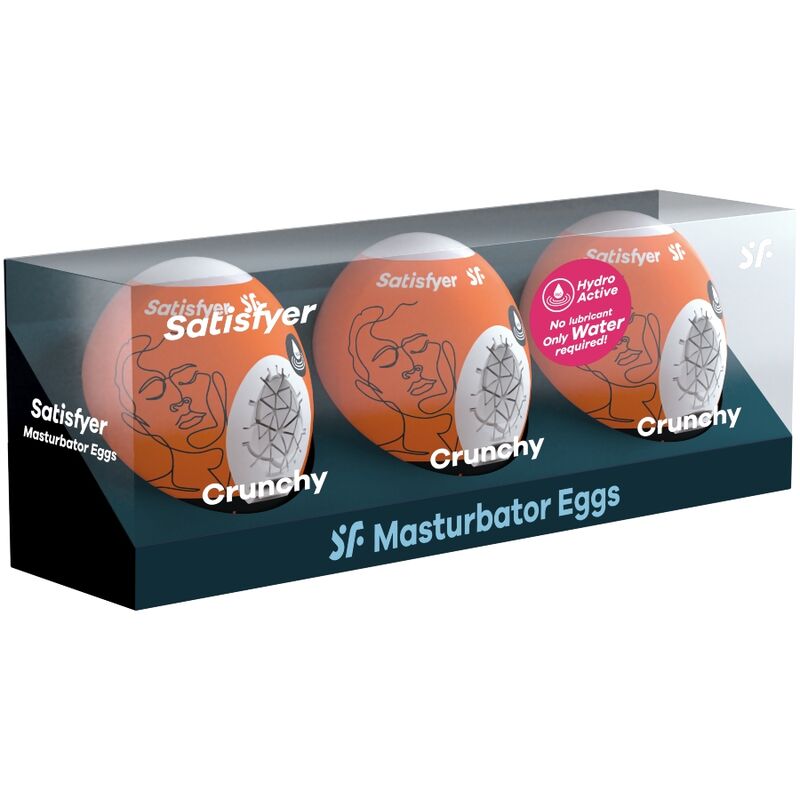 SATISFYER - 3 OVOS MASTURBADORES NAUGHTY, SAVAGE & CRUNCHY - Sexshoptuga  Sexshoptuga 